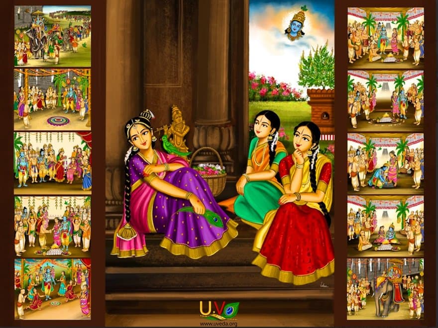 Āṇḍāl's dream of the wedding - (வாரணம் ஆயிரம்)