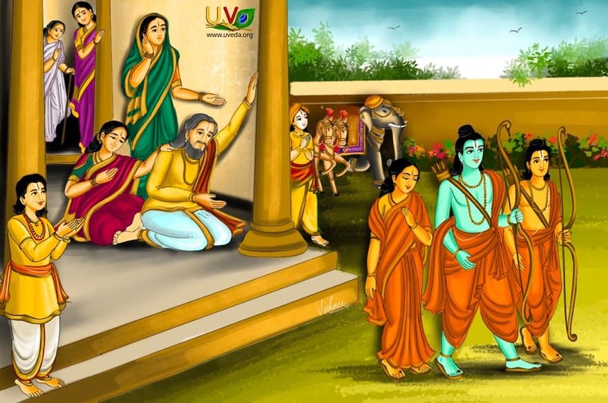 Dasharatha suffers when Rama goes to forest - (வன் தாளின்)