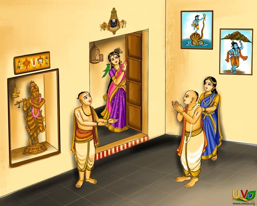 Āṇḍāl pleading Her relatives to take Her to Kannan - (மற்று இருந்தீர்கட்கு)