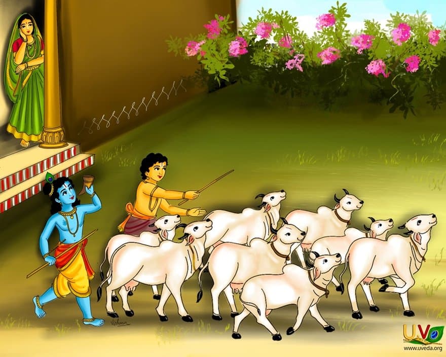 Yasoda lamenting after sending Kannan to herd the cows - (அஞ்சன வண்ணனை)