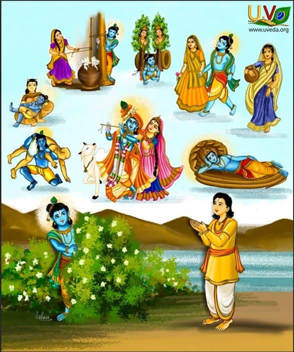 Kannan and the cowherd girls - (ஏர் மலர்)