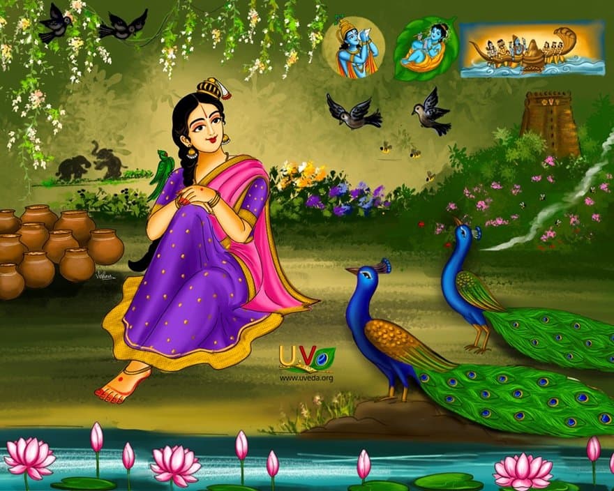 The love of a girl for Kannan - (சிந்துரச் செம்பொடி)