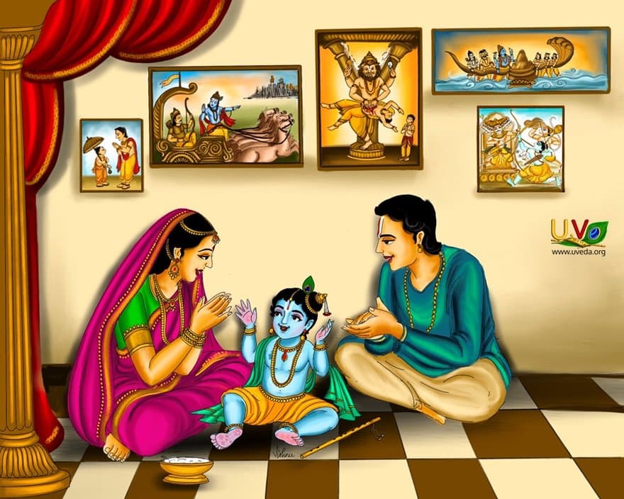 Kannan clapping His hands together - (மாணிக்கக் கிண்கிணி)