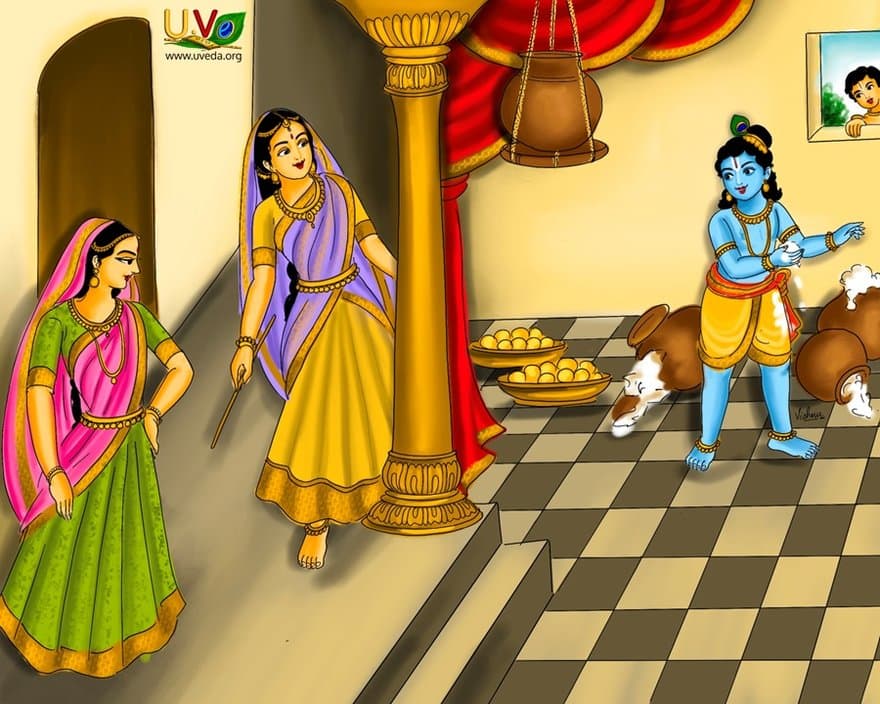 The complaining cowherd women - (வெண்ணெய் விழுங்கி)