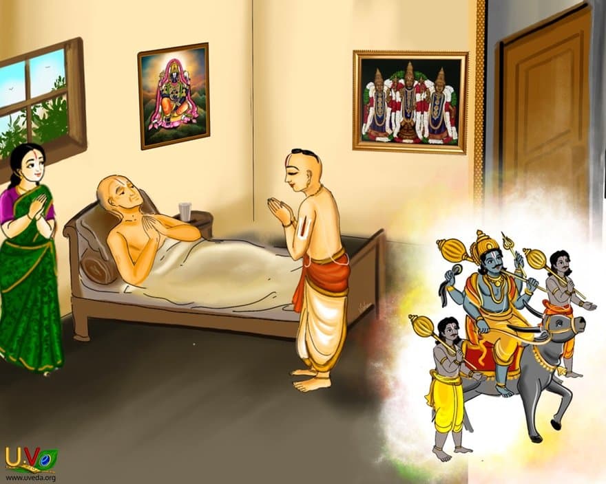 Asking diseases to go away because the god will protect the āzhvār and his devotees - (நெய்க் குடத்தை)