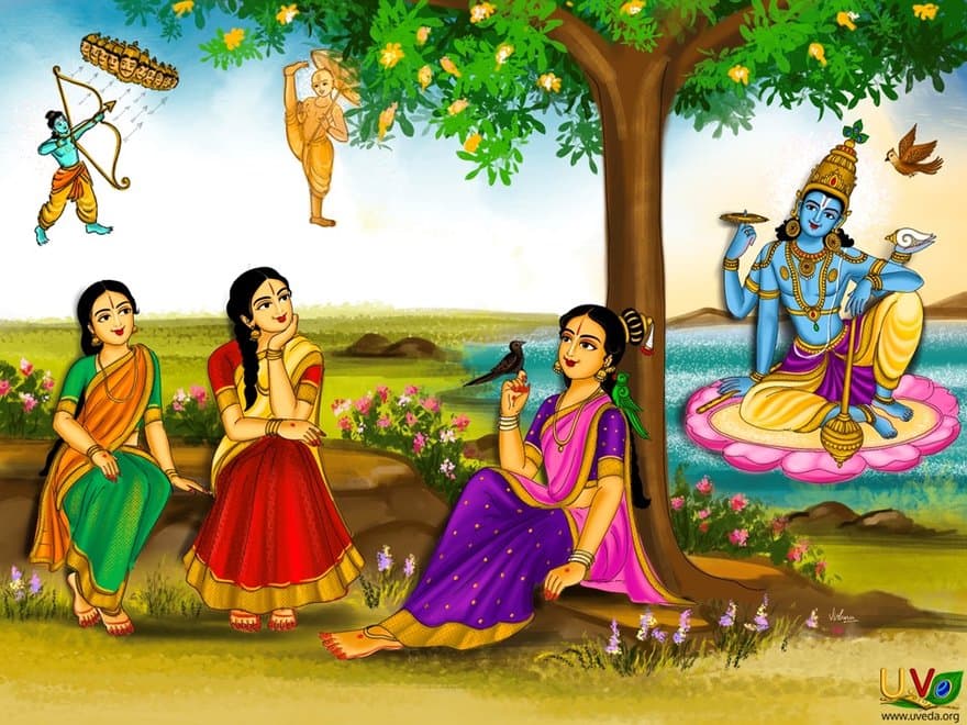 Young girls draw a circle to see whether their love will be successful - (தெள்ளியார்)